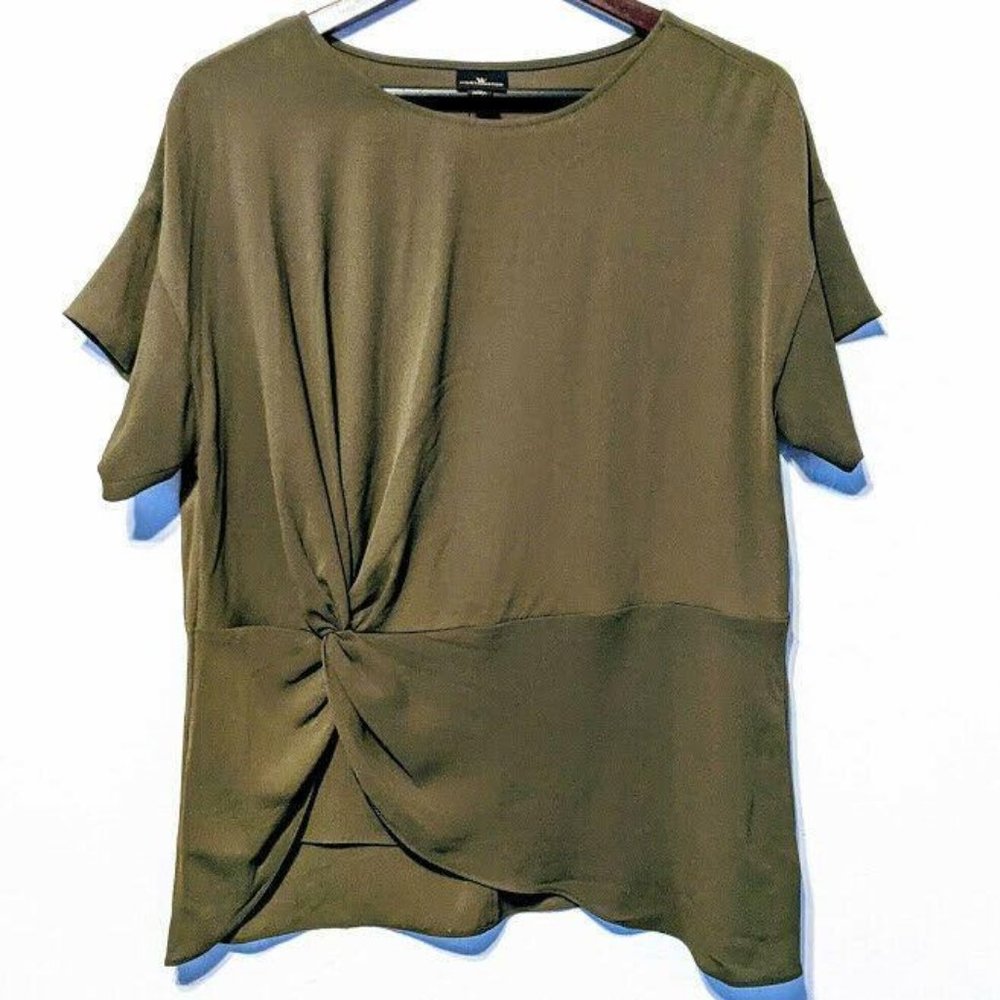 Worthington Women's Medium Rich Avocado Green Top - Picture 3 of 7